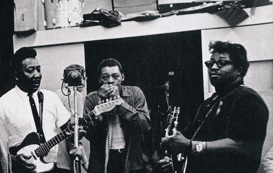 Muddy Waters, Little Walter y Bo Diddley en el estudio de grabación (1967). Superblues!!!